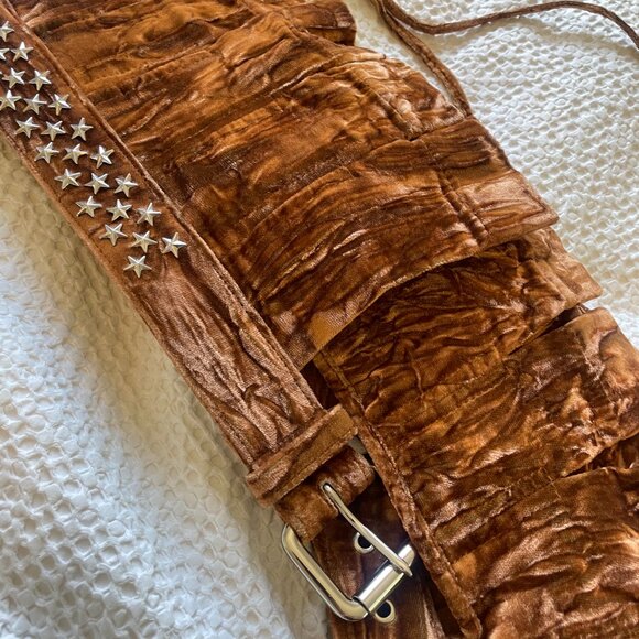 Collina Strada Belt Skirt Velvet Size M/L NWOT - Picture 3 of 4